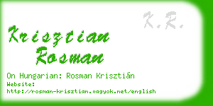 krisztian rosman business card